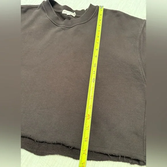 Good American Cropped Cotton Sweatshirt Size 4 - Picture 8 of 8